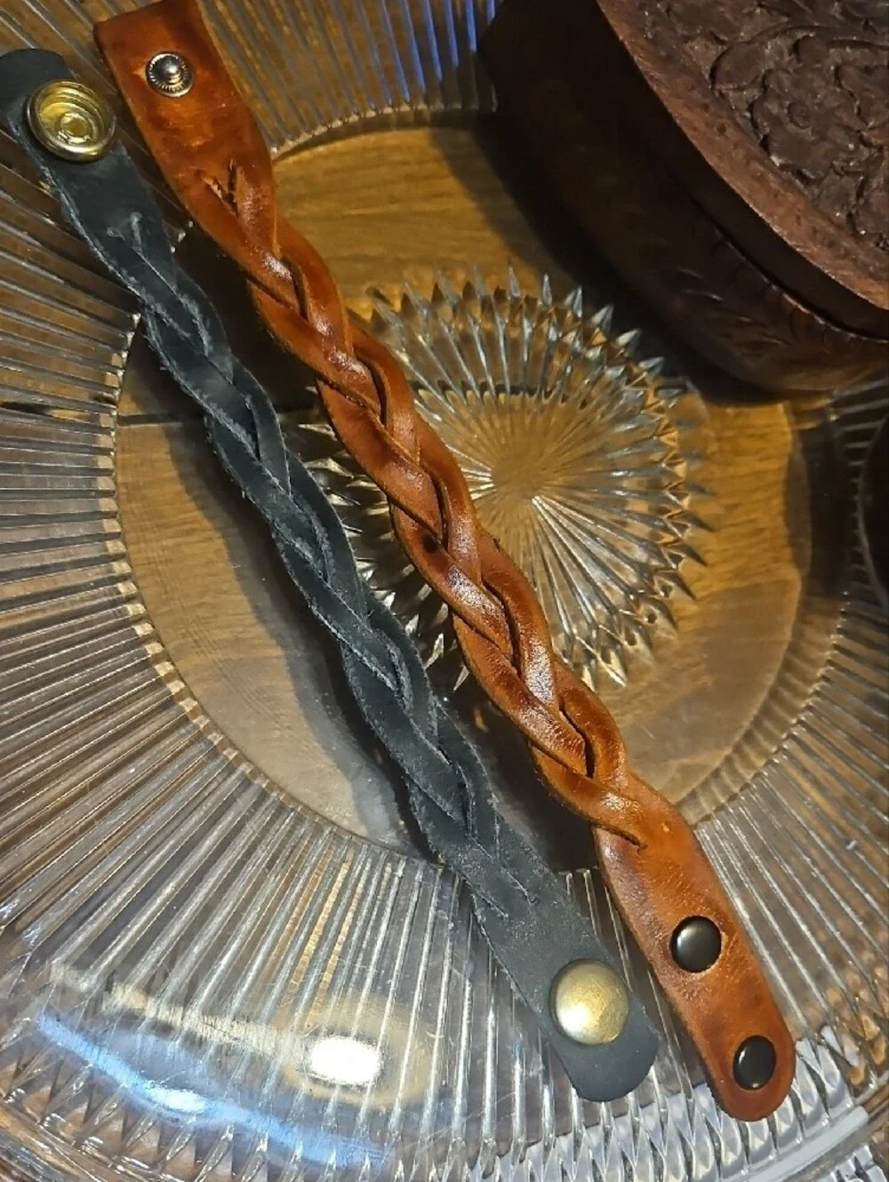 Hand Crafted Mystery Braid Genuine Leather Bracelet Snap Closure NEW CustomOrder